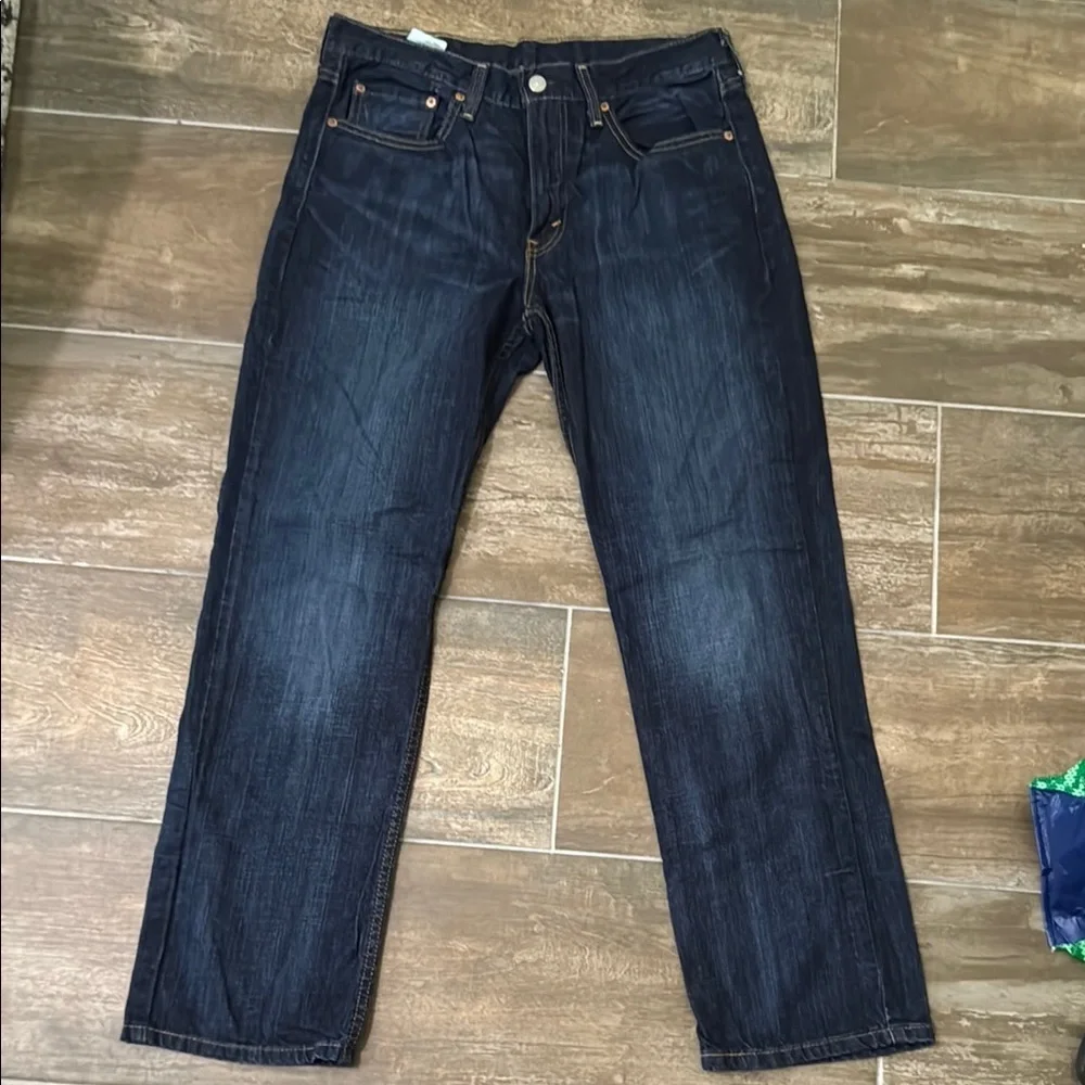 Levi's Blue Straight Jeans with Classic Indigo Wash